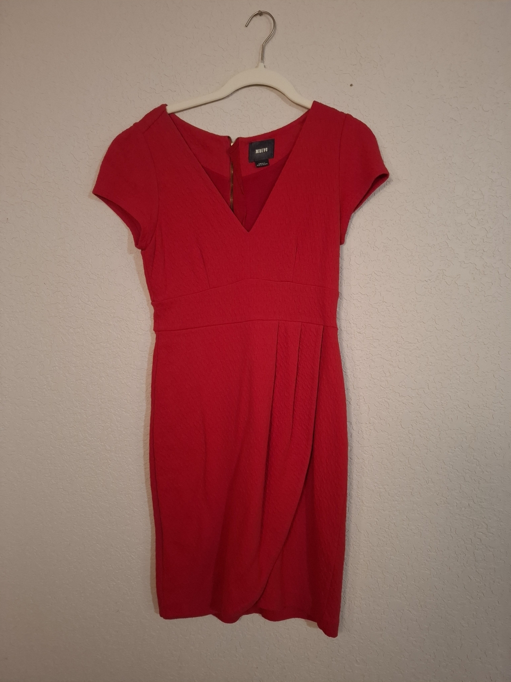 Maeve Red V-Neck Cap Sleeve Sz S Mini Dress